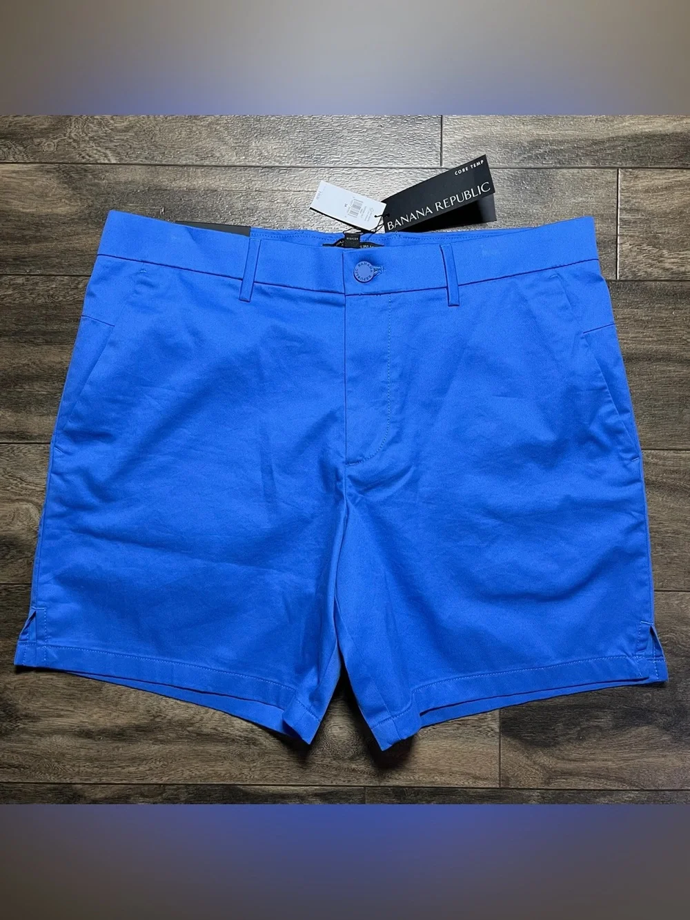 Banana Republic Core Temp Aiden Shorts Mens 34 Blue 7" 37.5 Stretch 320592 NWT - Picture 1 of 14